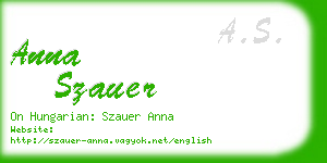 anna szauer business card